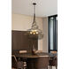 Flow 6 Light 30 inch Matte Black and French Gold Pendant Ceiling Light in Matte Black/French Gold