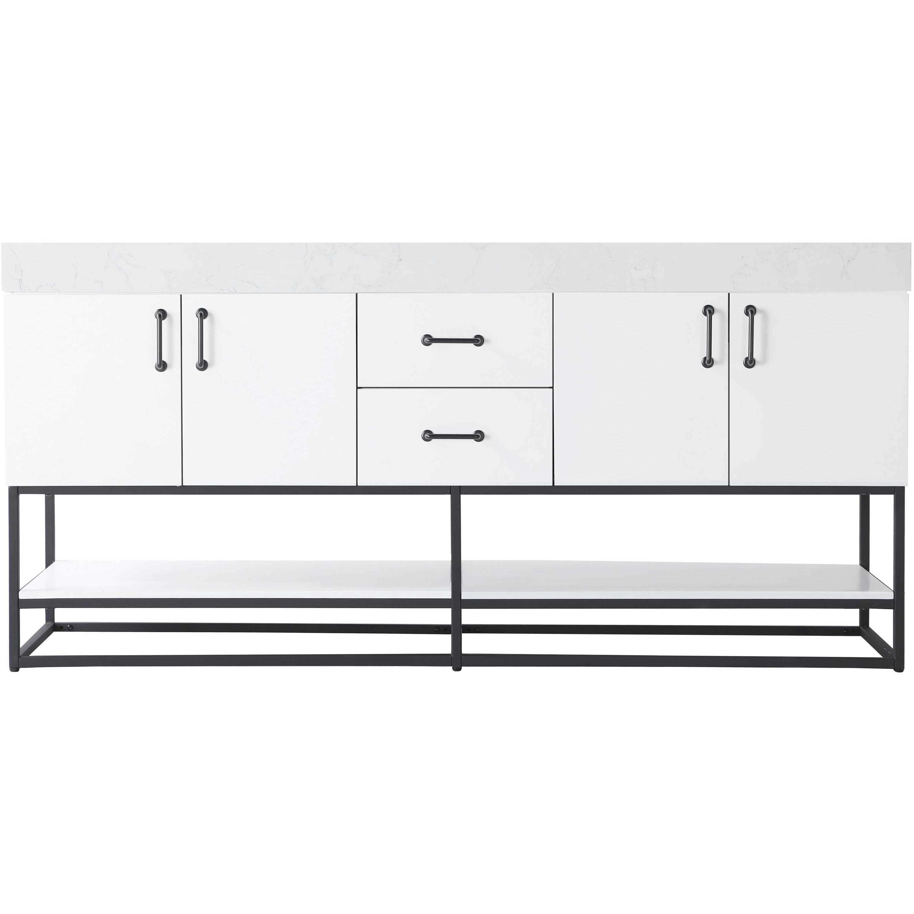 Caroline 72 X 34 inch White Bathroom Vanity Cabinet