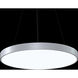 Pi LED 30 inch Bright Satin Aluminum Pendant Ceiling Light