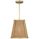 Deauville 1 Light 14 inch Polished Brass Pendant Ceiling Light, Suzanne Duin Collection