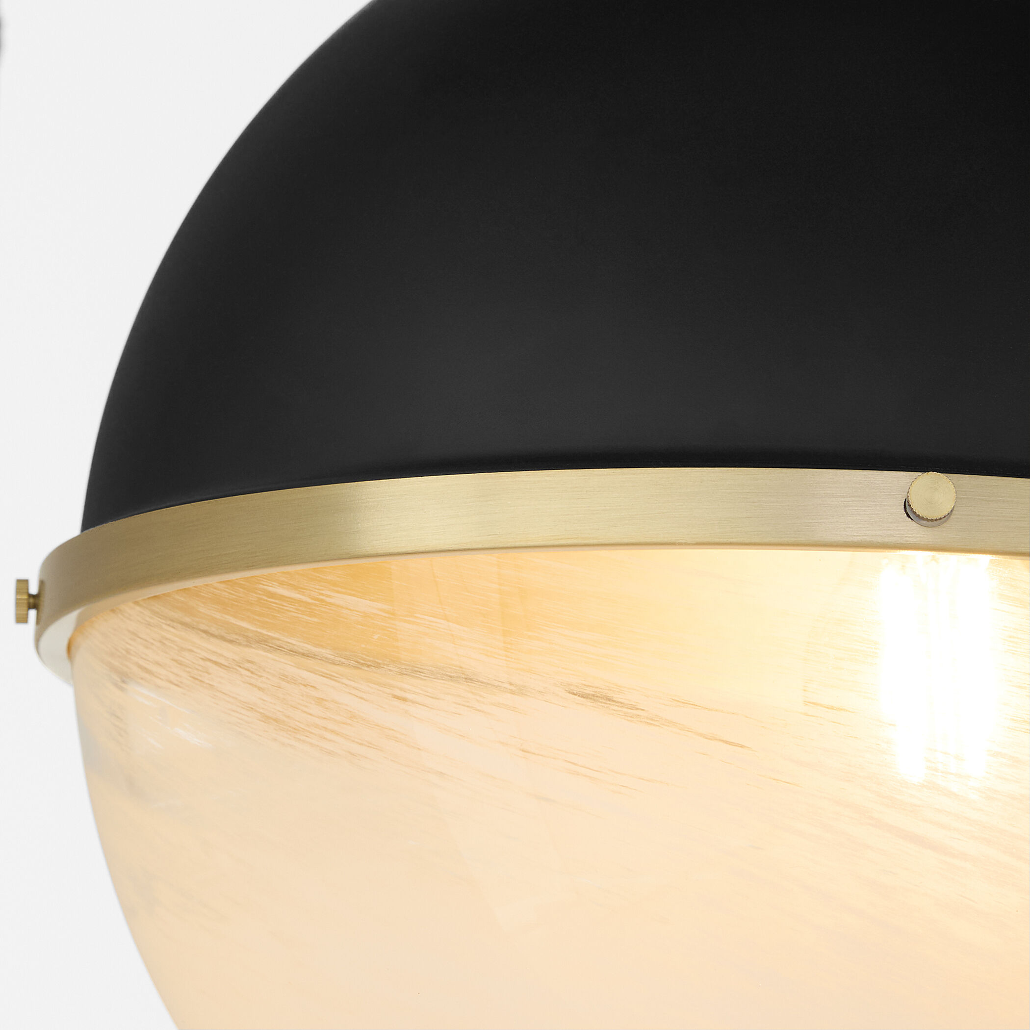 Fort Worth 1 Light 14.75 inch Textured Black with Aged Brass Pendant Ceiling Light