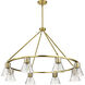 Gianna 40 inch Vintage Brass Chandelier Ceiling Light