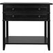 Colonial 35 X 32 inch Distressed Black Side Table, 2 Drawer