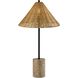 Rayne 27 inch 40 watt Brown Marble and Black Table Lamp Portable Light