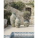 Agrigento Antique White and Blue Drip Outdoor Planter