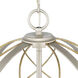 Brandywine 3 Light Silver Ridge Pendant Ceiling Light