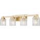 Jacqueline 4 Light 31.5 inch Modern Gold Bathroom Vanity Wall Light