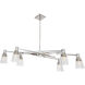 Carnival 6 Light 49.5 inch Polished Nickel Chandelier Ceiling Light