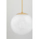 Burlington 1 Light 16 inch Aged Brass Pendant Ceiling Light, Globe/Orb