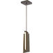 Intersezioni LED 5.5 inch Midnight Iron and Faux Walnut Mini Pendant Ceiling Light