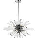 Burst 8 Light 33.25 inch Chrome Chandelier Ceiling Light in 45