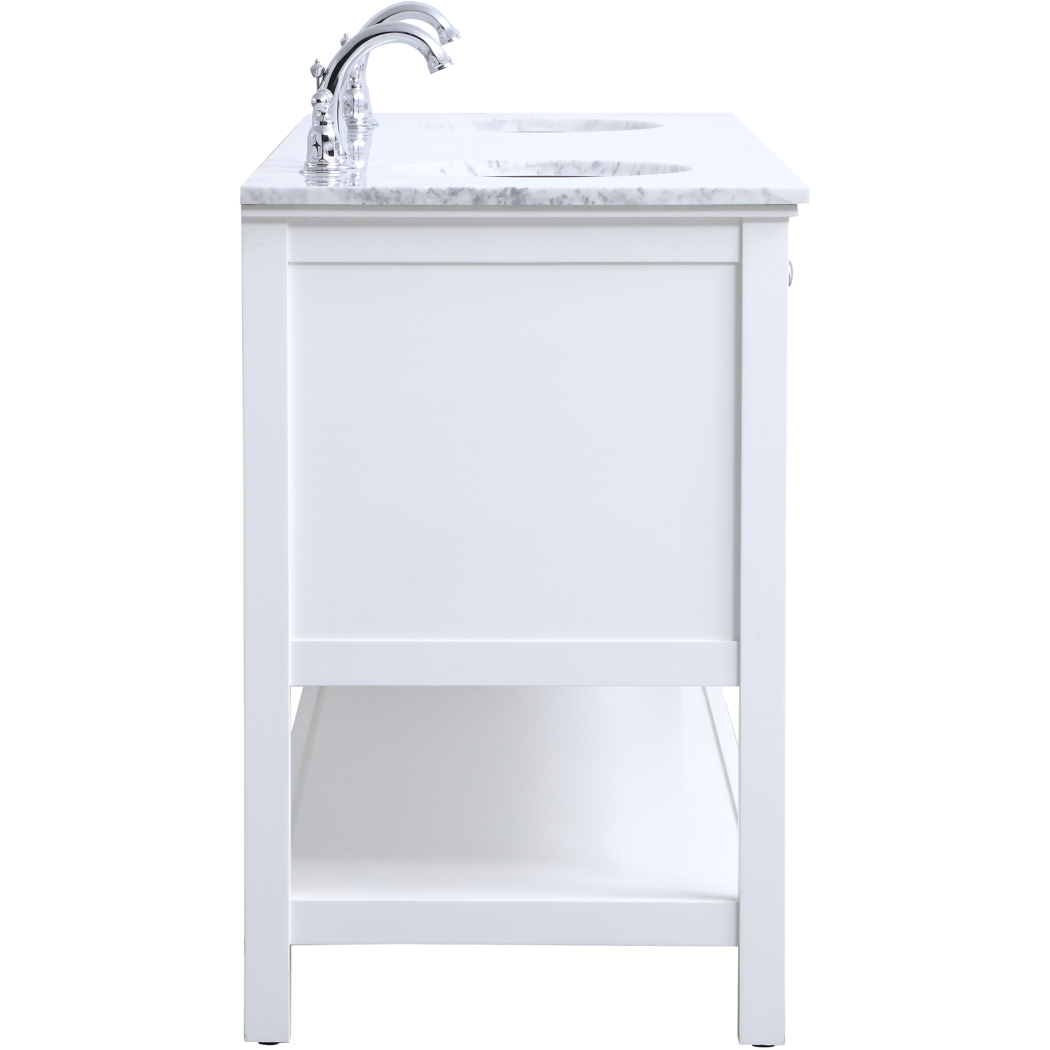 Metropolis 72 X 22 X 34 inch White Vanity Sink Set