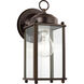 New Castle 1 Light 10.25 inch Antique Bronze Outdoor Wall Lantern, Large