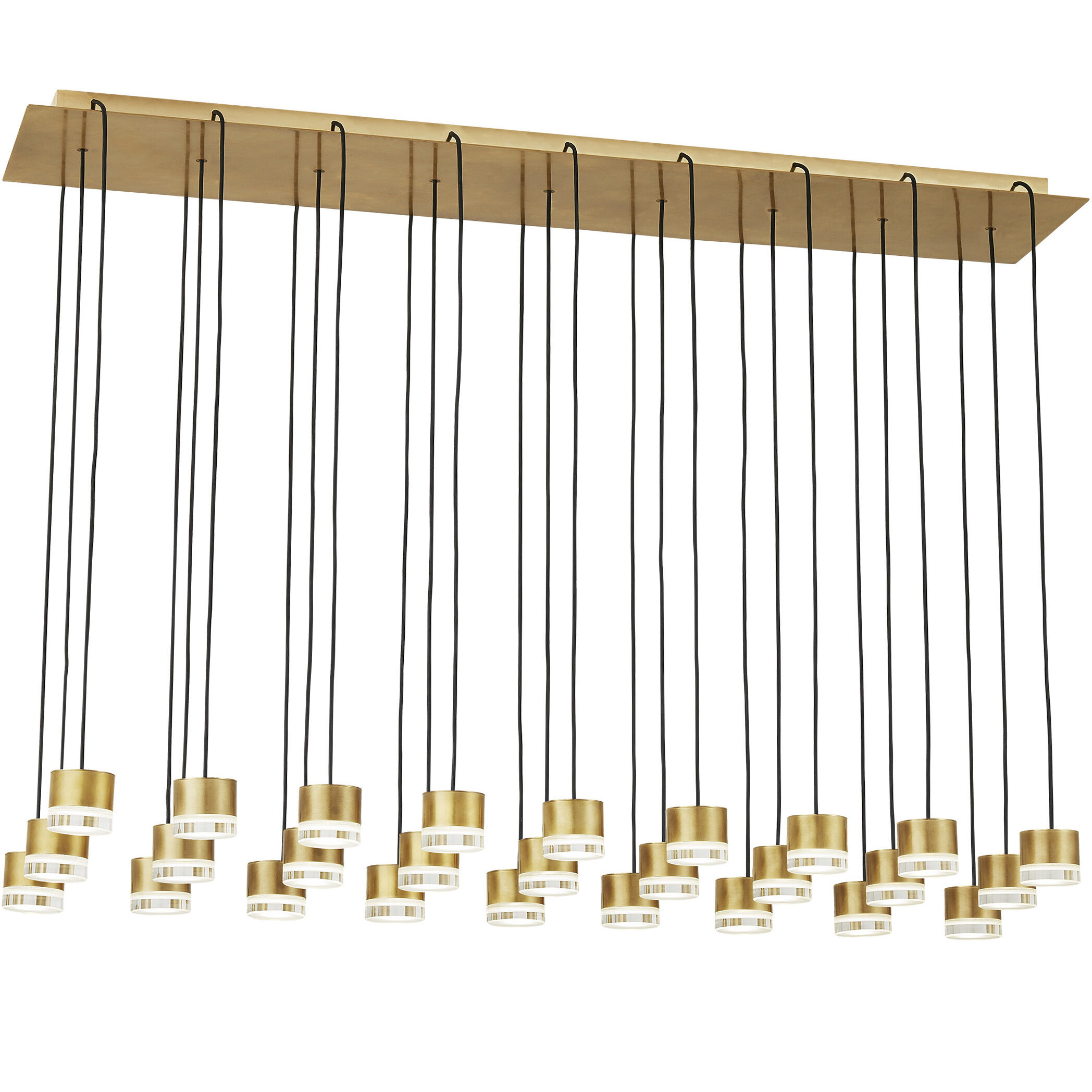 Sean Lavin Gable LED Natural Brass Chandelier Ceiling Light, Integrated LED