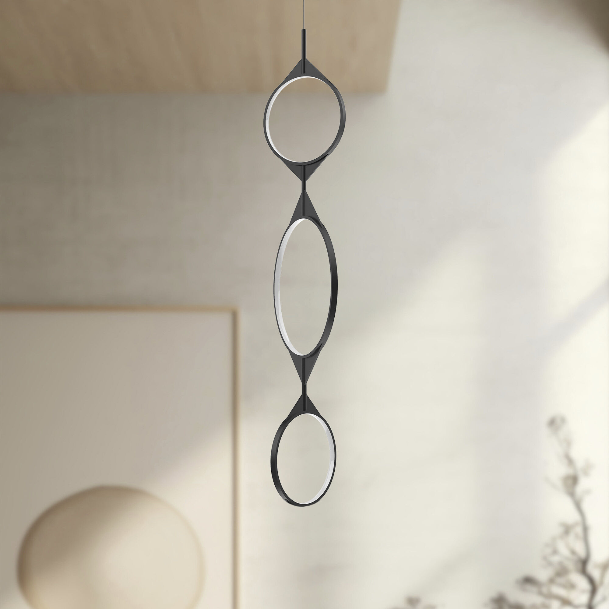 Serif LED 0.88 inch Black Pendant Ceiling Light