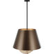 Rock On 6 Light 26 inch Brontourage and Matte Black Pendant Ceiling Light