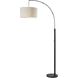 Barton 75.5 inch 100.00 watt Black Arc Floor Lamp Portable Light, Simplee Adesso