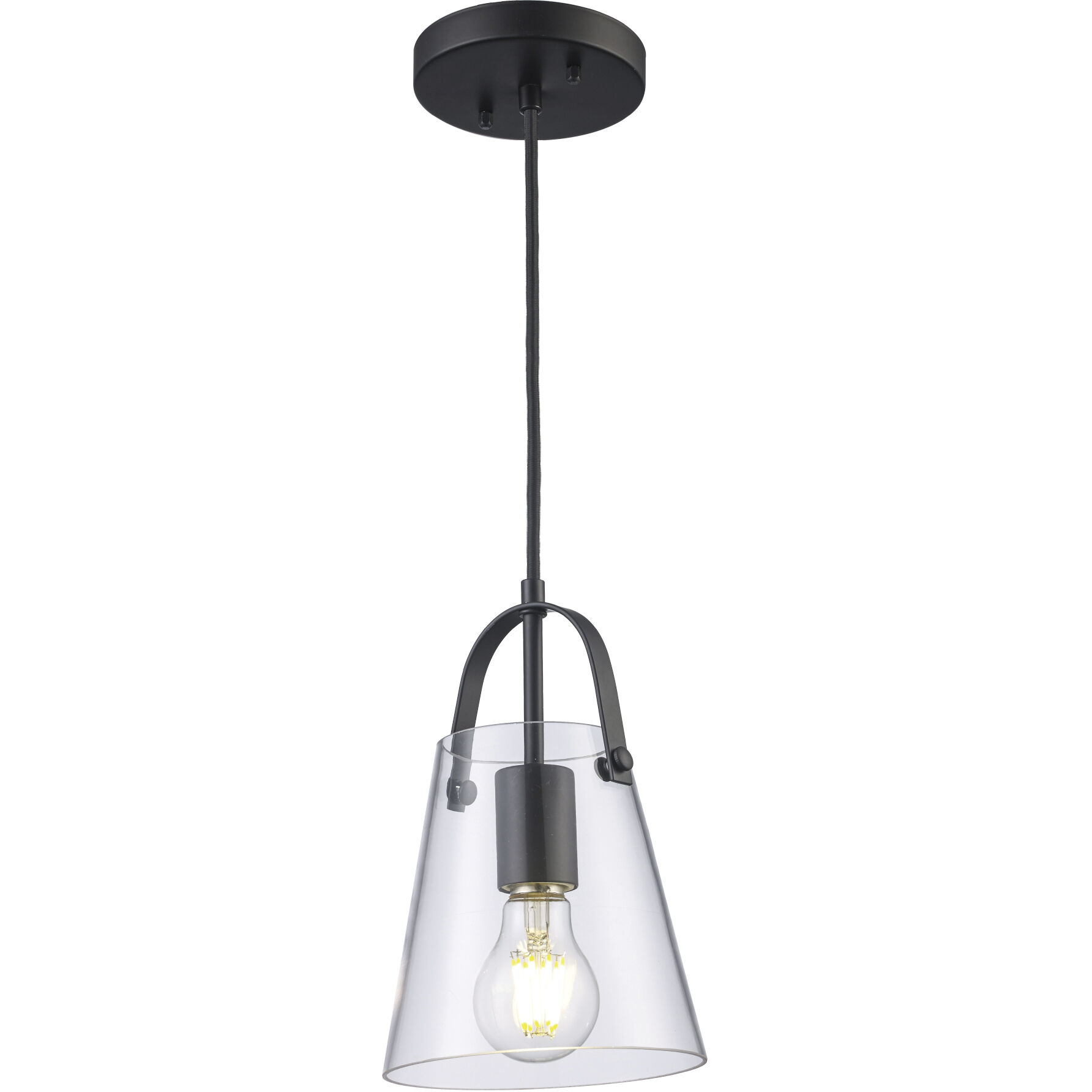 Curry 1 Light 6 inch Black Bell Mini Pendant Ceiling Light