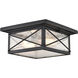 Wingate 2 Light 11 inch Textured Black Outdoor Flush Mount