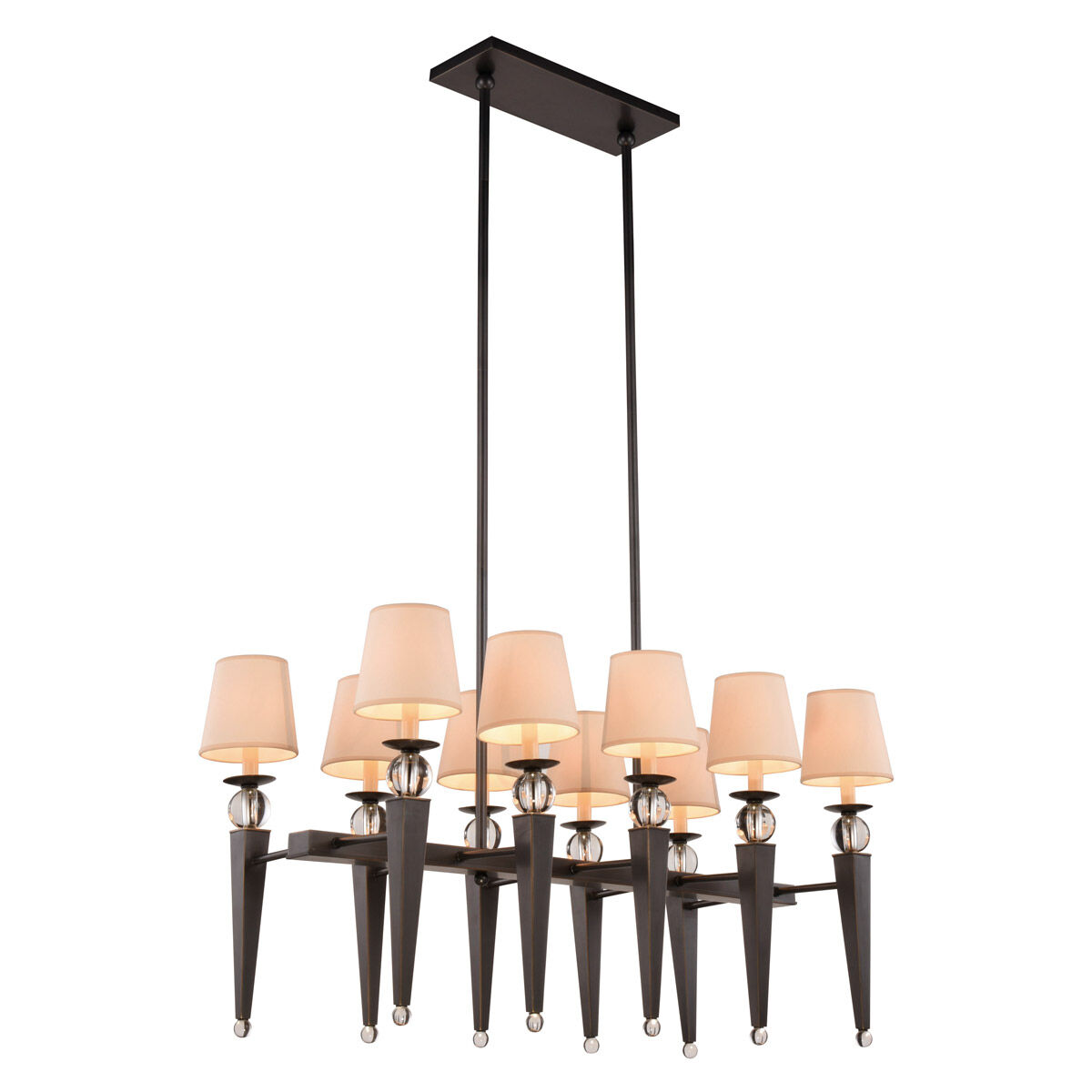 Olympia 10 Light 38 inch Bronze Pendant Ceiling Light, Urban Classic
