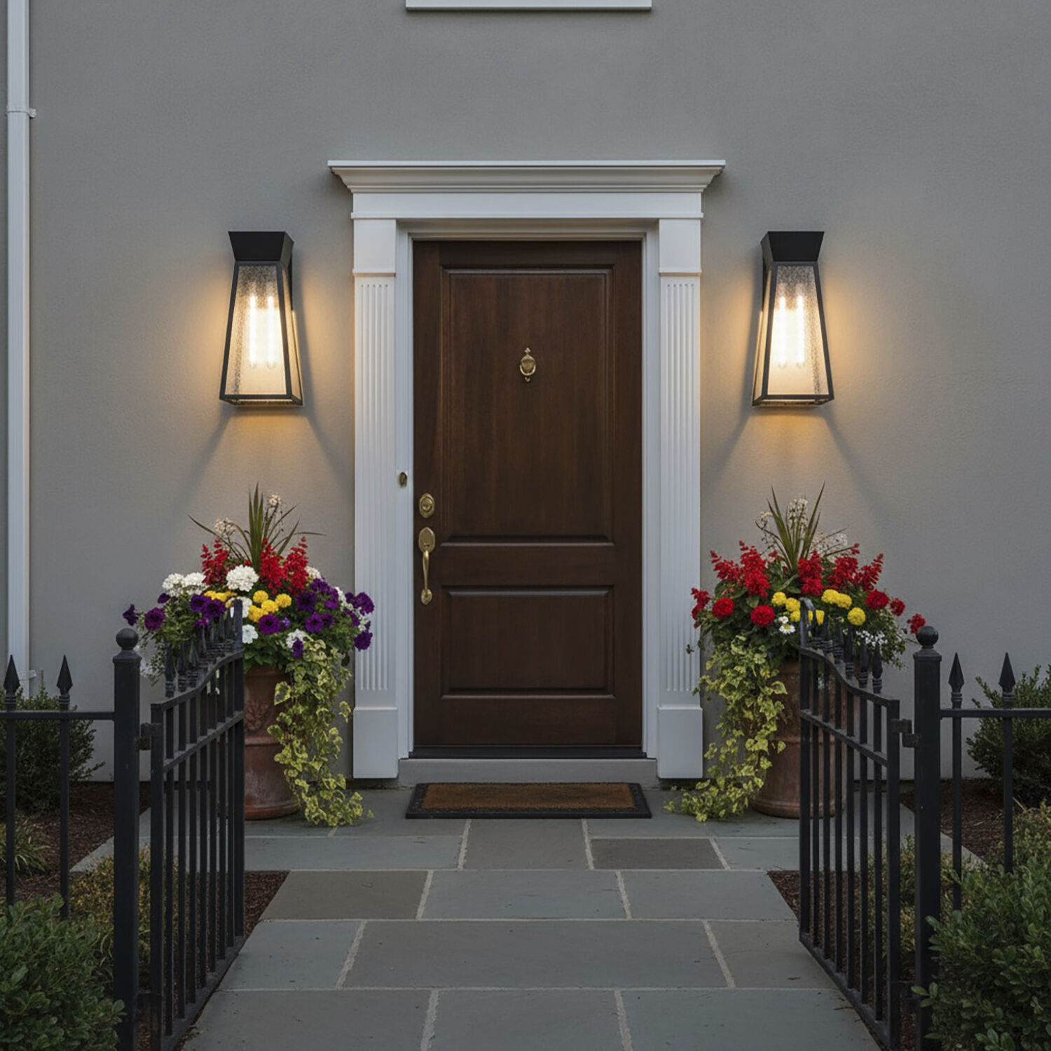 Lucian LED 21.75 inch Black Outdoor Wall Light