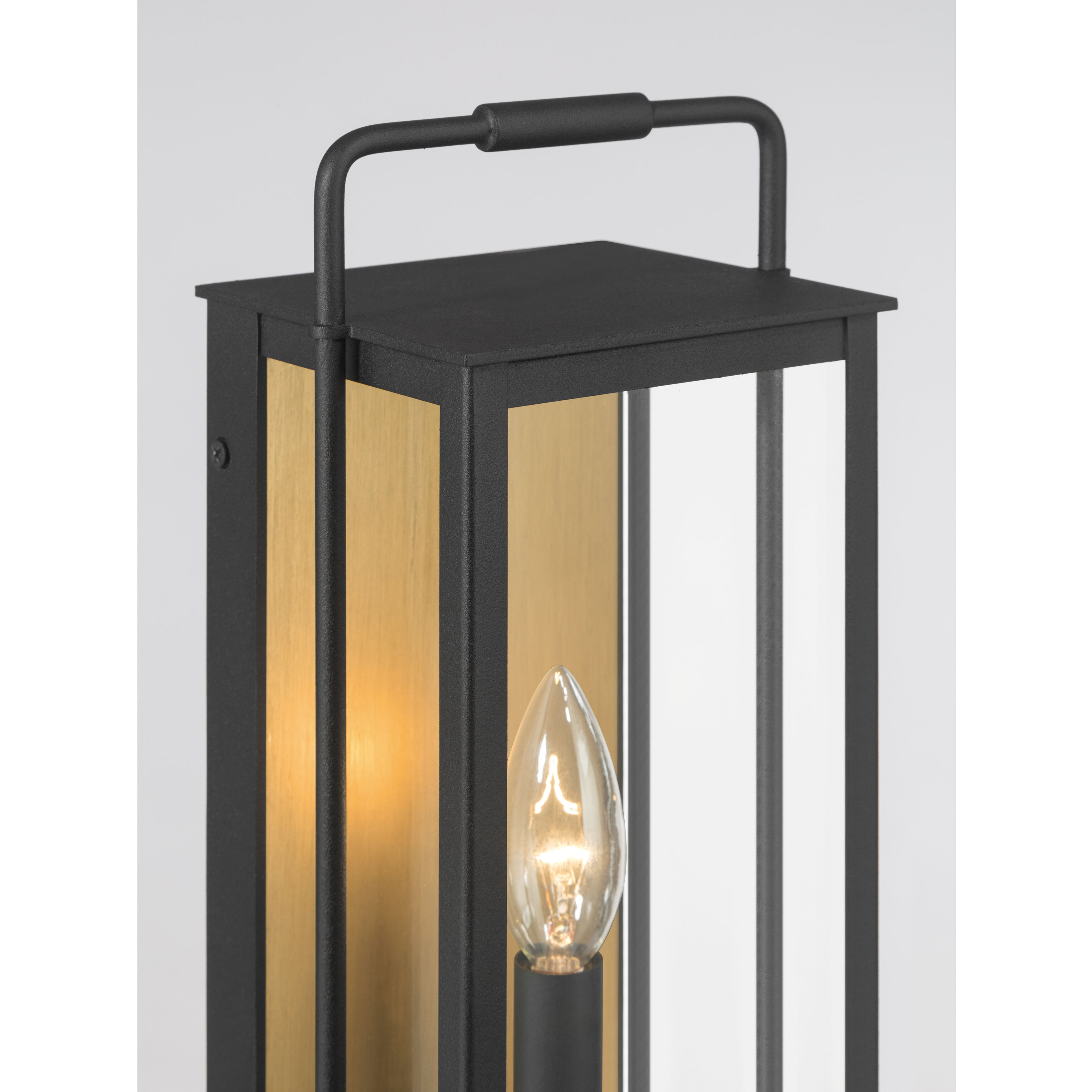 Aberdeen 1 Light 13.25 inch Sand Coal Black and Legacy Brass Outdoor Wall Sconce