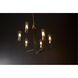 Helix 6 Light 28 inch Noir with Aged Brass Chandelier Ceiling Light