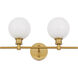 Collier 2 Light 19 inch Brass Wall sconce Wall Light