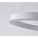 Canada LED 15.7 inch Matte White Chandelier Ceiling Light