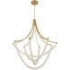 Pearl LED 49.25 inch Legacy Brass Chandelier Ceiling Light