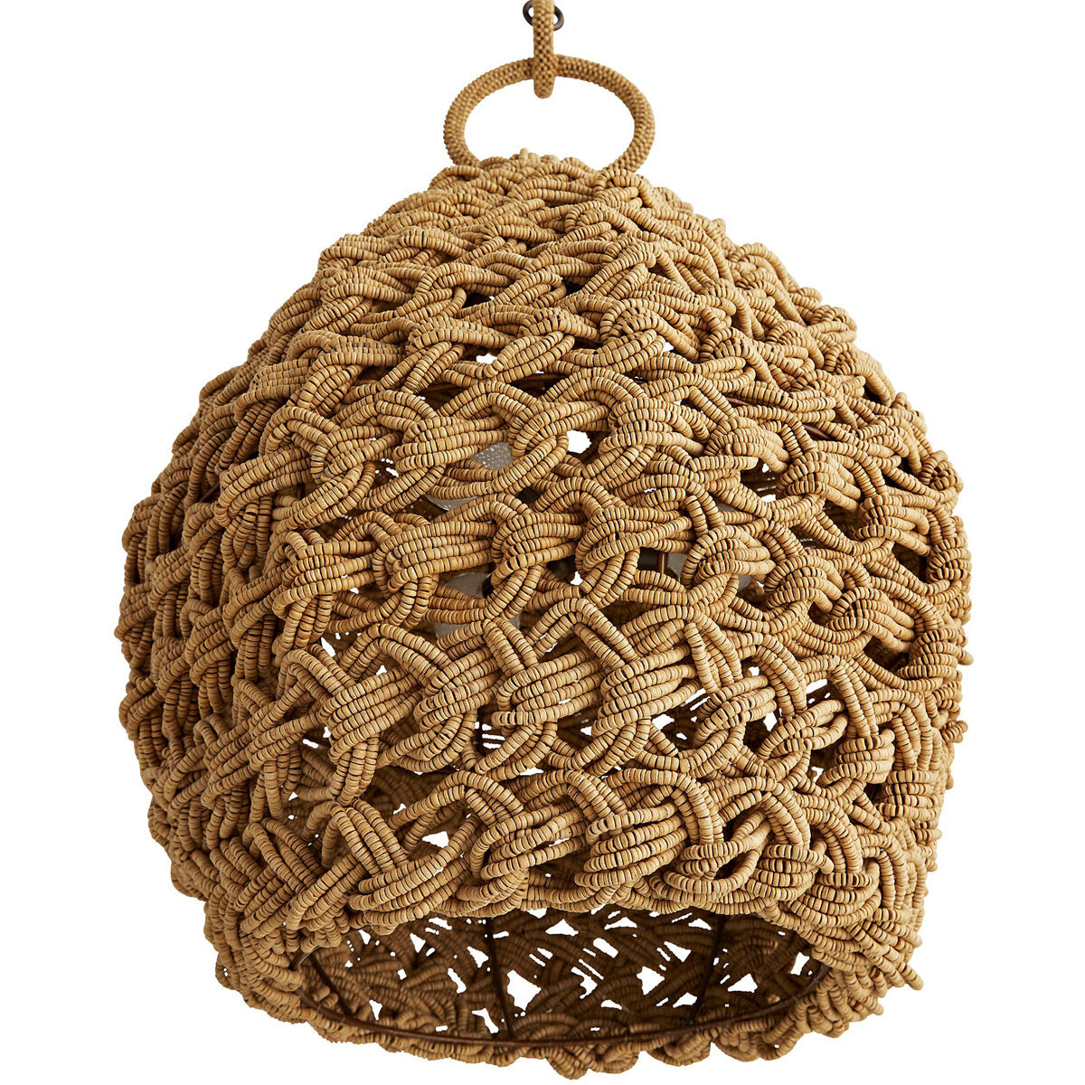 Saxon 3 Light 24 inch Natural and Natural Iron Pendant Ceiling Light