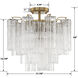 Addis 4 Light 17.75 inch Aged Brass Semi Flush Ceiling Light in Clear