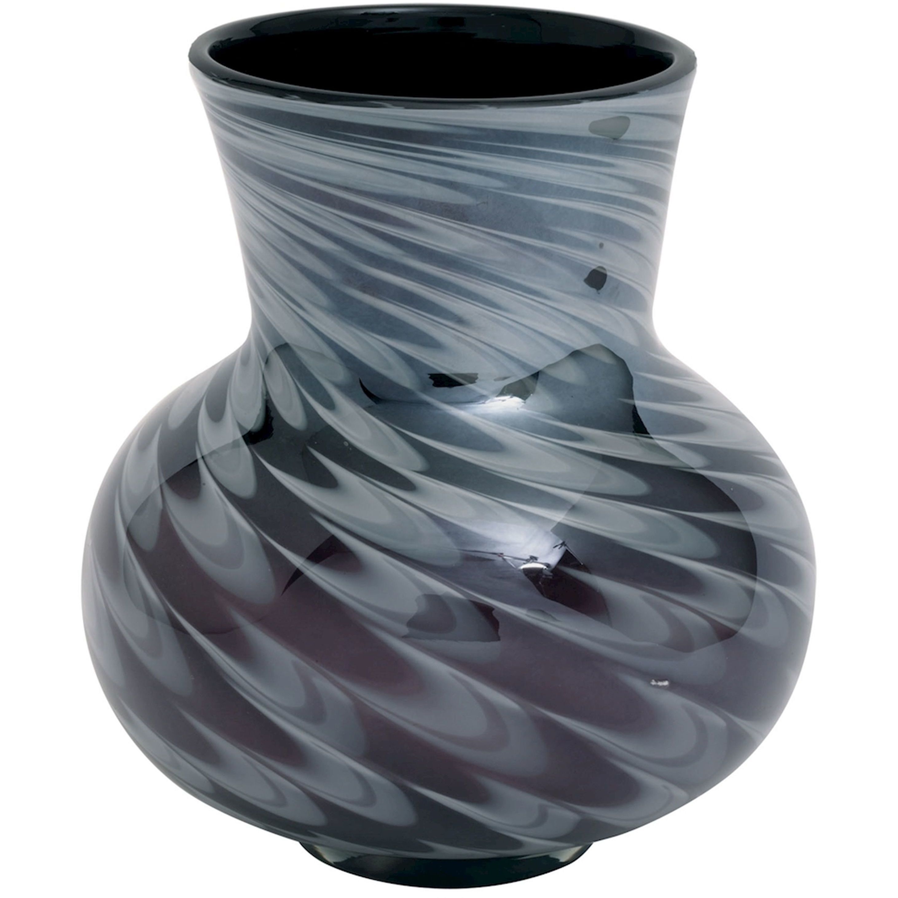 Feathered 11 X 10 inch Vase