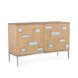 Tetra 56 X 20 inch Butterscotch with Silver Credenza, Two-Door