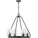 Carlton 4 Light 24 inch Matte Black Chandelier Ceiling Light, Essentials