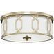 Opal 3 Light 15.75 inch Winter Gold Flush Mount Ceiling Light