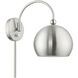 Stockton 15 inch 60.00 watt Brushed Nickel with Polished Chrome Accents Swing Arm Wall Lamp Wall Light
