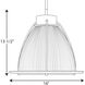 Prismatic Glass 1 Light 16 inch Brushed Nickel Pendant Ceiling Light