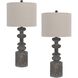 Blackfoot 31 inch 150.00 watt Pebble Table Lamp Set Portable Light, Pair