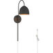 Erling 1 Light 6.75 inch Matte Black Pin Up Sconce Wall Light, Large
