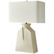 Cera 150.00 watt Ivory Crackle Table Lamp Portable Light