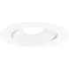 Pearl Bright White Reflector / Bright White Flange LED Round Adjustable Cone Retrofit in 3000K, 4" Retrofit