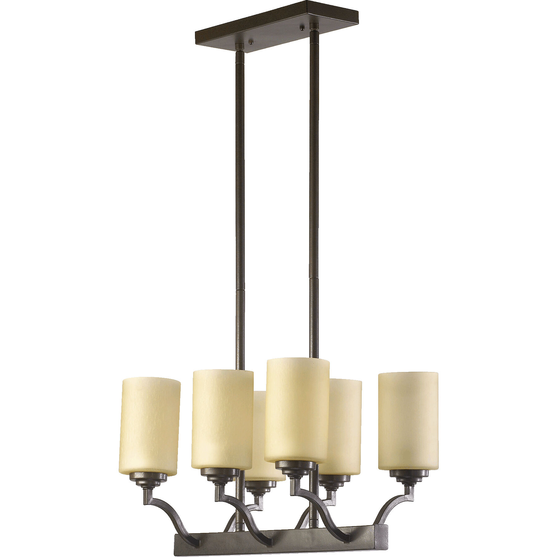 Atwood 6 Light 20 inch Oiled Bronze Island Light Ceiling Light