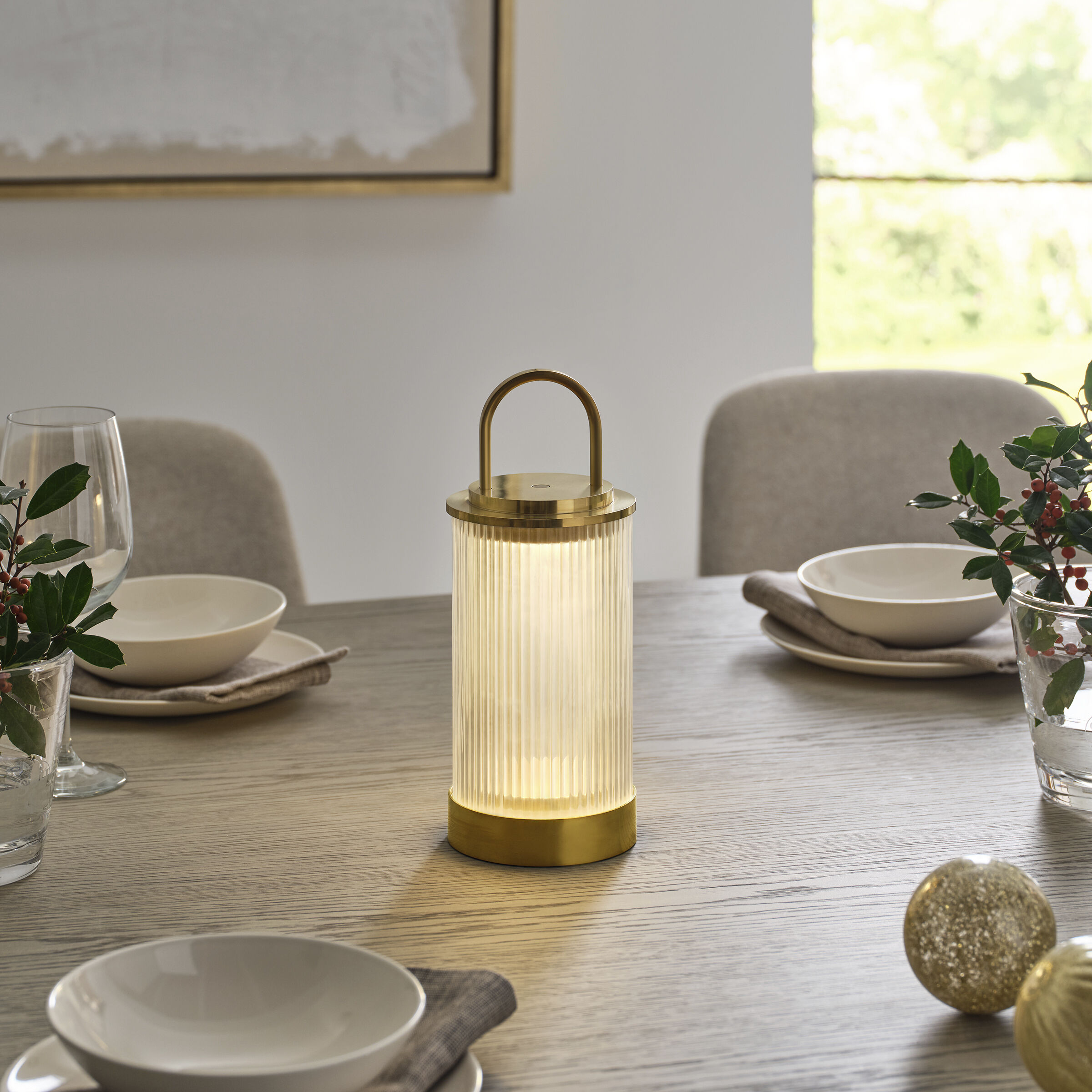 Sean Lavin Tawa 11 inch 2.20 watt Natural Brass Outdoor Rechargeable Table Lamp