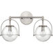 Langford 2 Light 17 inch Satin Nickel Vanity Light Wall Light