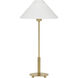 J. Randall Powers Hackney 23 inch 40 watt Hand-Rubbed Antique Brass Table Lamp Portable Light in Linen