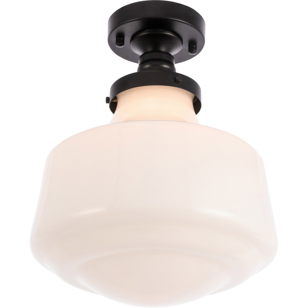 Lyle 1 Light 11 inch Black Flush Mount Ceiling Light