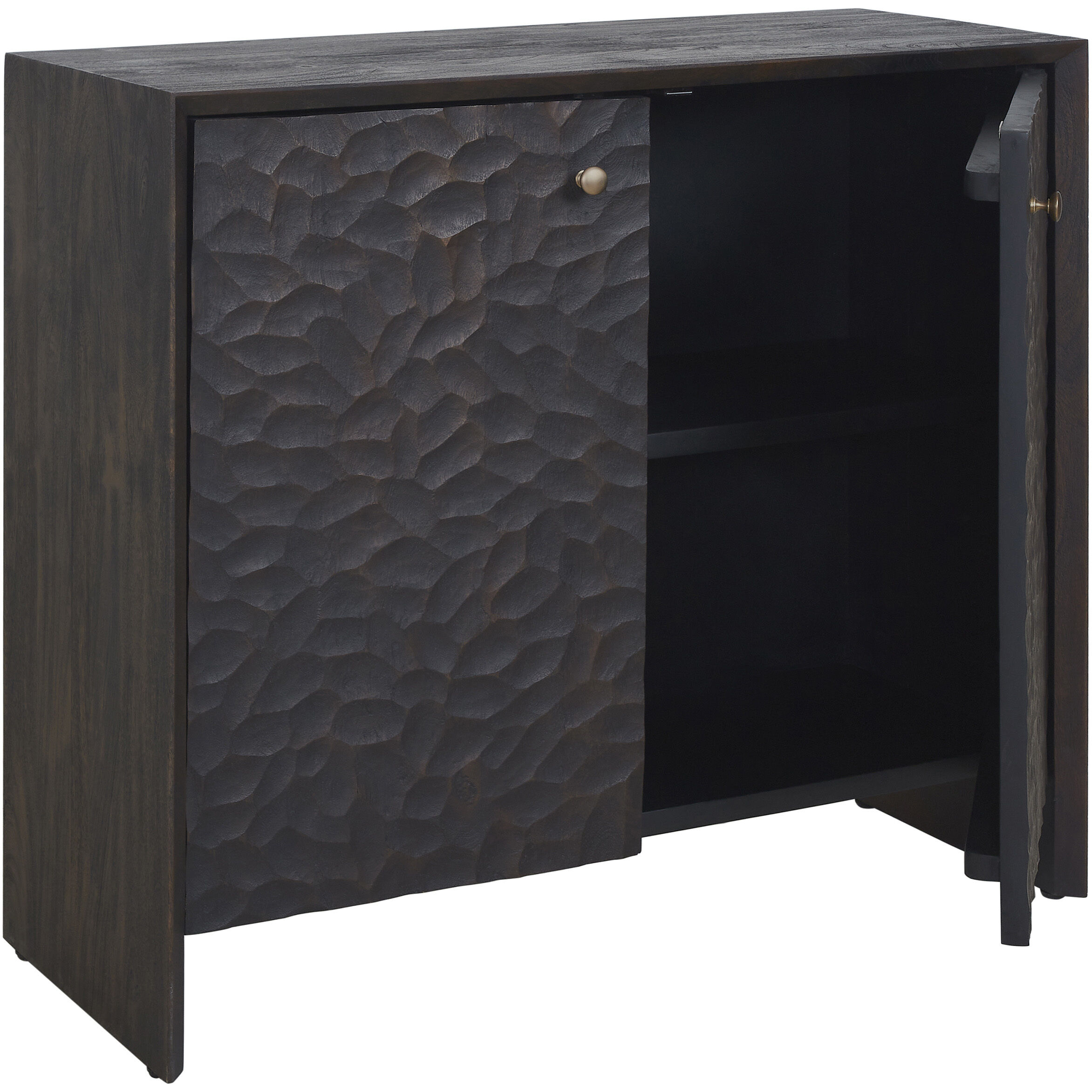 Jean Walnut and Antique Brass Cabinet