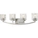 Zaid 4 Light 32 inch Brushed Nickel Vanity Wall Light