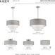 Brookmeade 3 Light 15 inch Brushed Nickel Semi-Flush Ceiling Light